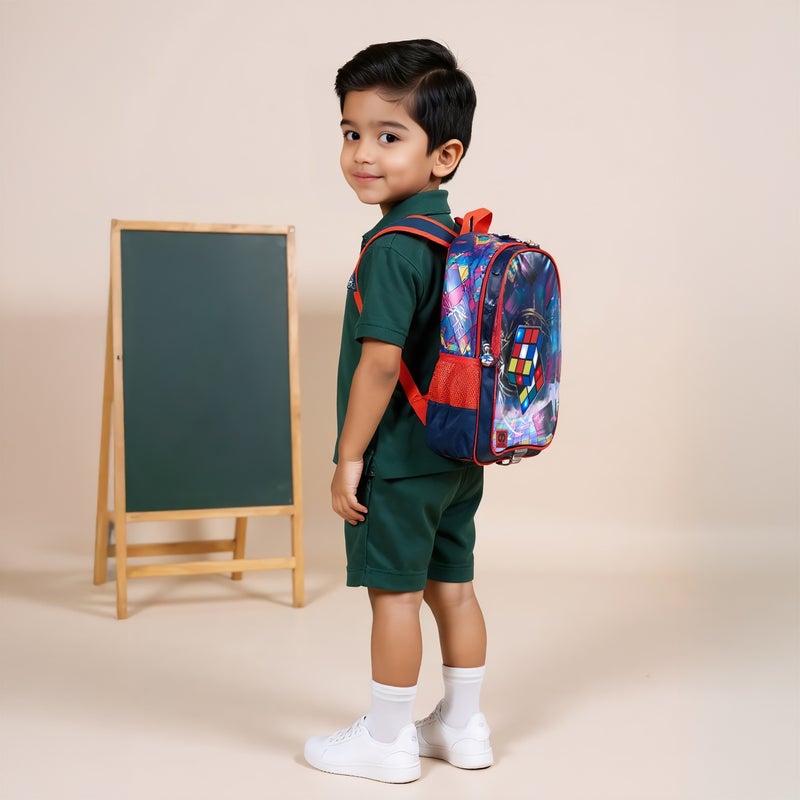 sami_studio 17 Inch Backpack-Cube-Collection-2 Cmprt With Zip- (Polyester ) Multicolor \ 33X13.5X44.5 - Image 2